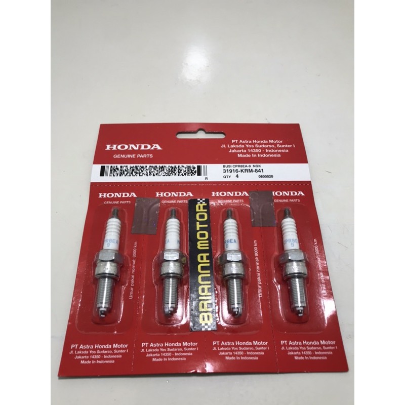 BUSI AHM NGK CPR8EA-9 MEGAPRO MONO - BEAT FI - VERSA - N MAX AEROX VARIO 125 ORI HONDA 31916 KRM 841