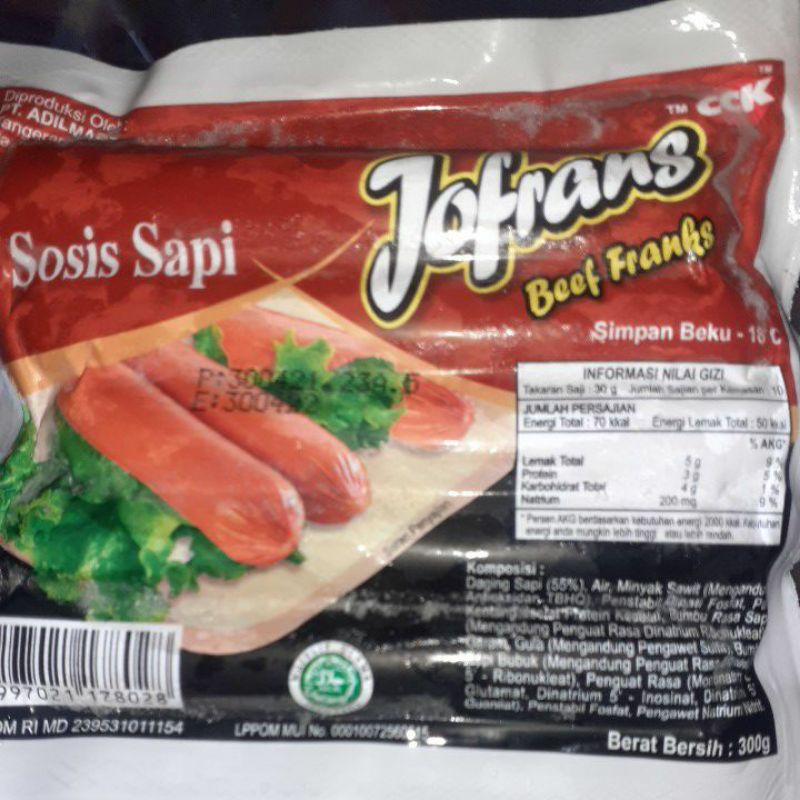 

Jofran Sosis Sapi 300gr