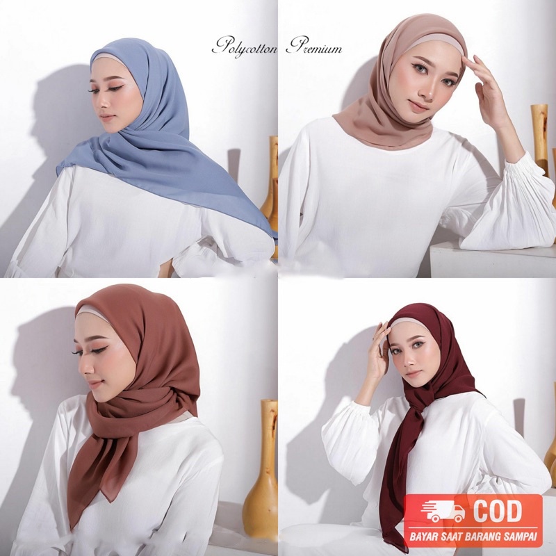 JILBAB SEGIEMPAT/JILBAB/ HIJAB POLLYCOTTON/ HIJAB MURAH / KERUDUNG SEGIEMPAT -mw