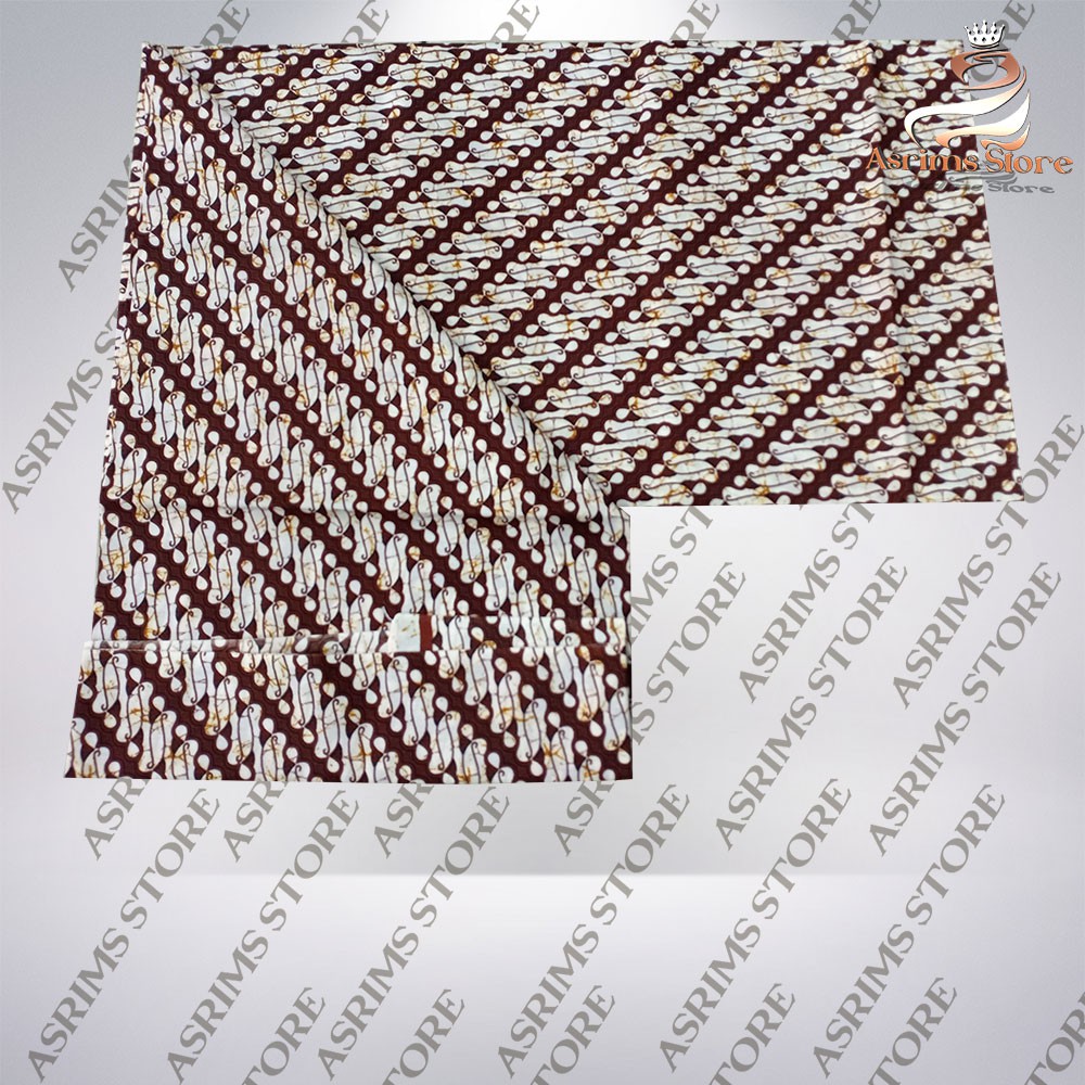 Kain Batik Jogja Jarik Batik Samping Kebat Jogjaan Hitam Putih Santoso AAA Premium Original-6
