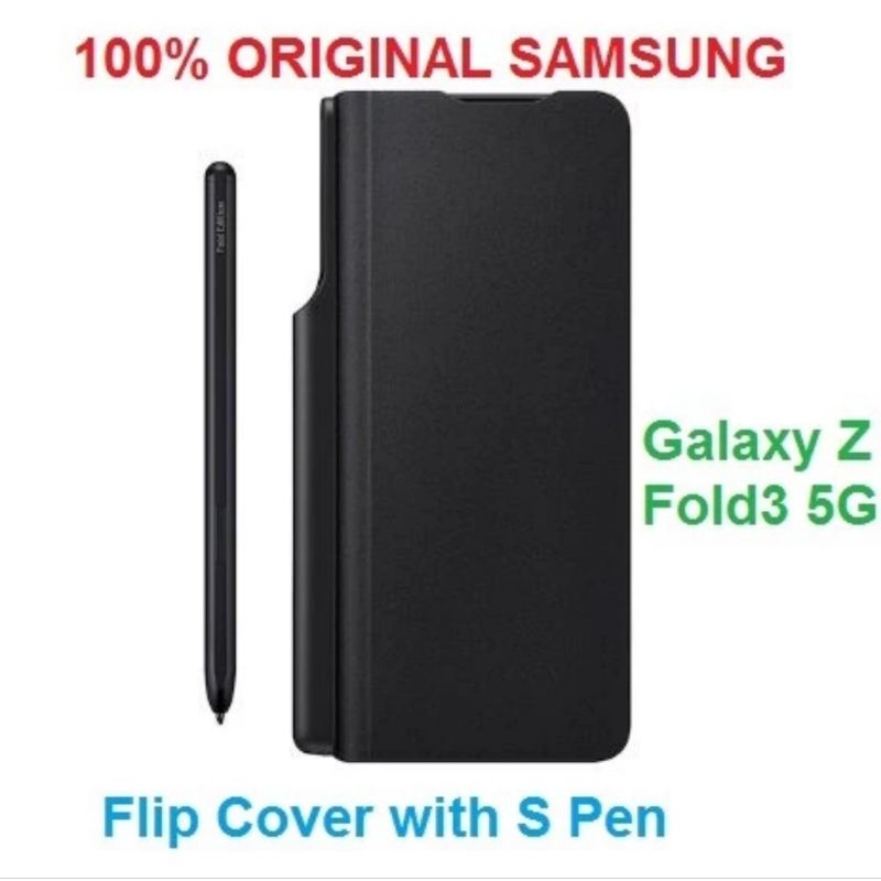 SAMSUNG Flip Cover With S Pen Galaxy Z Fold 3 5G Fold3 Case Original