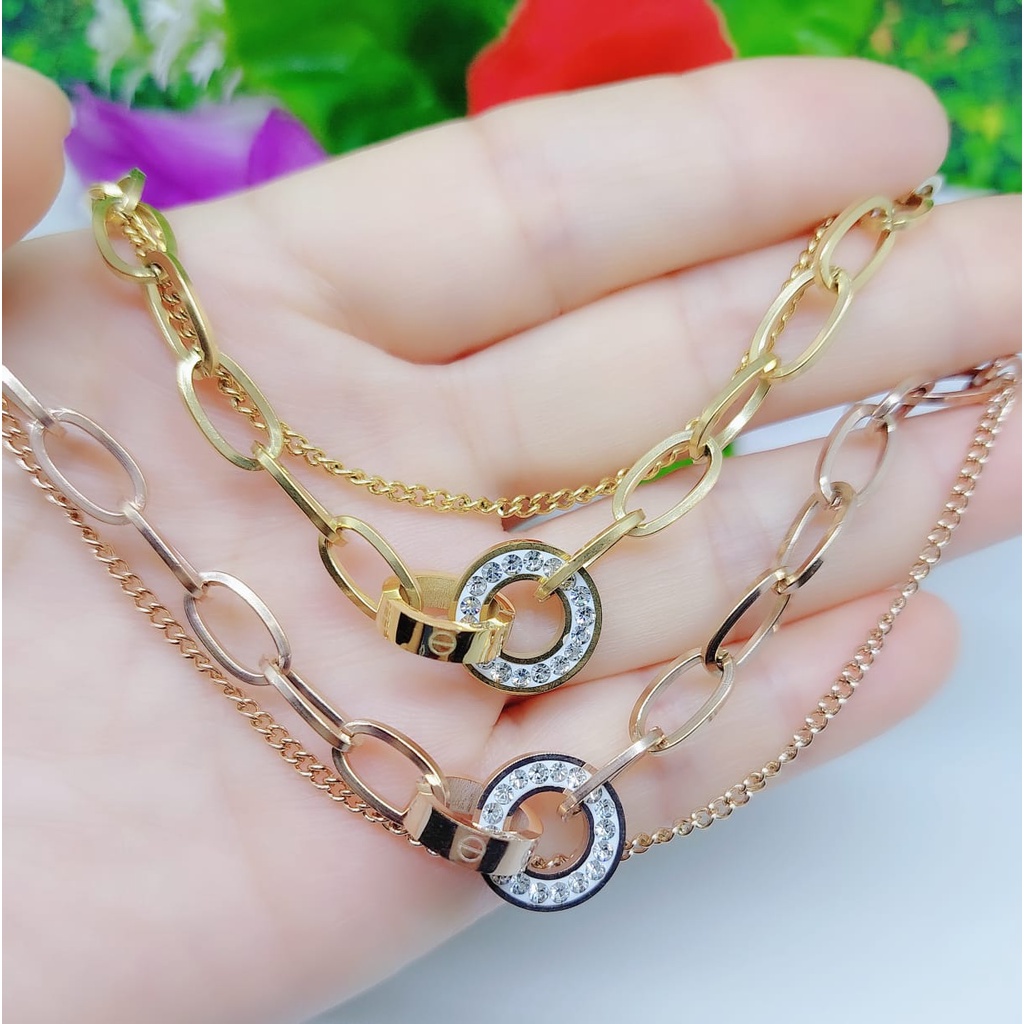 Gelang titanium permata fashion jewelyy 0308-0311