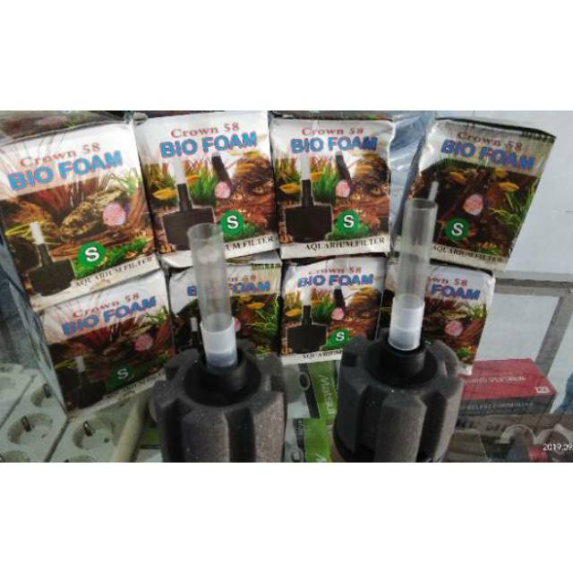 Filter Aquarium Bulat Bio Foam S Crown 58 Filter Aquarium