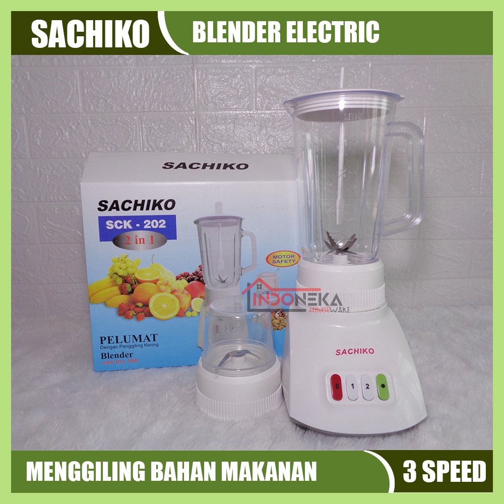 BELI SATUAN HARGA GROSIR - Sachiko Blender Plastik 2 Tabung SCK-202