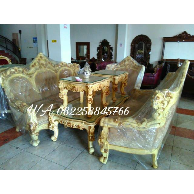 Meja Kursi Tamu Kayu Jati, Sofa Kursi Tamu Kayu Jati Pilihan Buatan Jepara