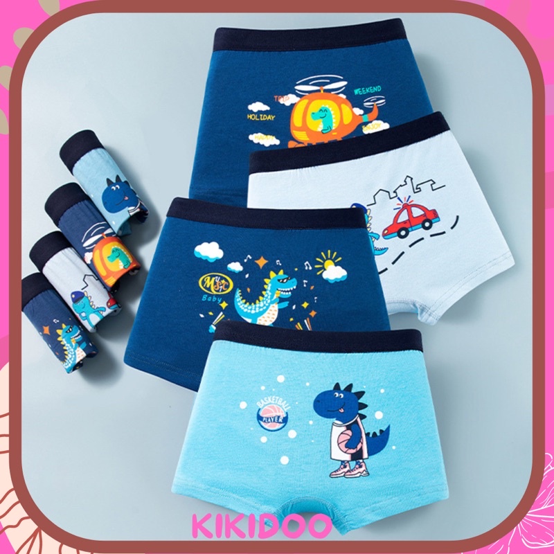 Kikidoo Boxer Anak Laki-Laki Katun Premium – Motif Dino Music Nyaman BAL47