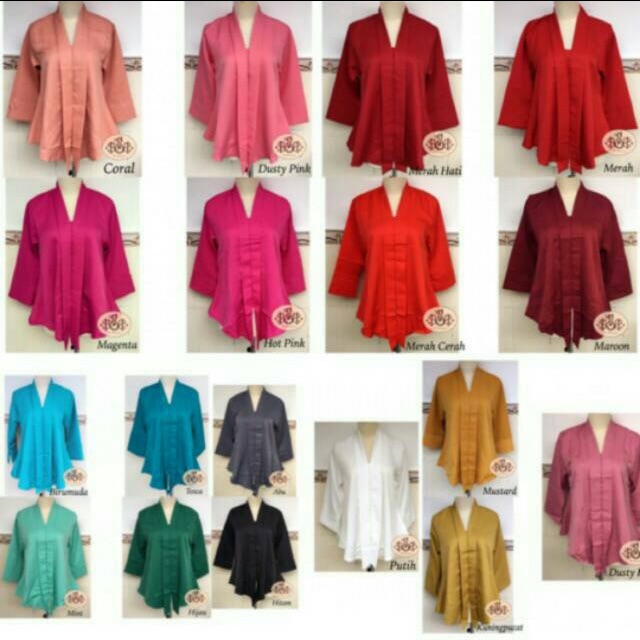 Atasan Kebaya Encim Velvet Kutubaru Modern Polos Exclusive Oribylala