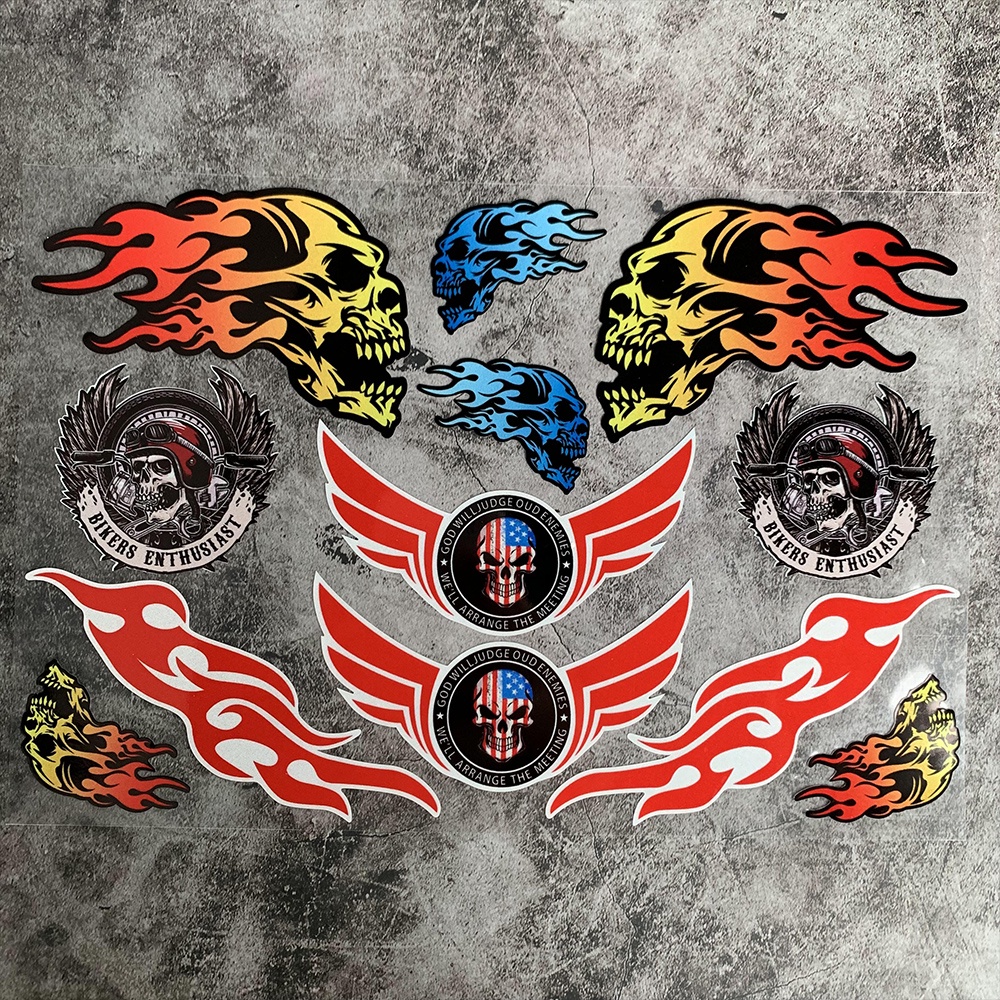 Stiker Reflektif Logo Harley-Davidson 883 Gaya Retro Tahan Air Untuk Dekorasi Helm Motor X48