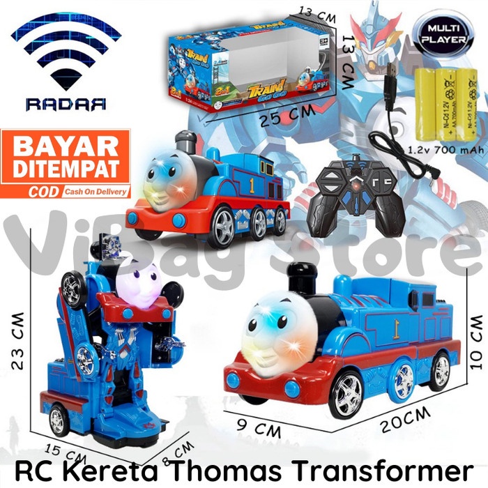 Remot Kontrol Kereta Thomas Transformer Mainan Mobil Robot Remote Control RDR1017