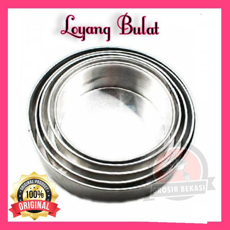 Loyang Bulat 1 set isi 5 ukuran / Loyang Bolu / Loyang kue
