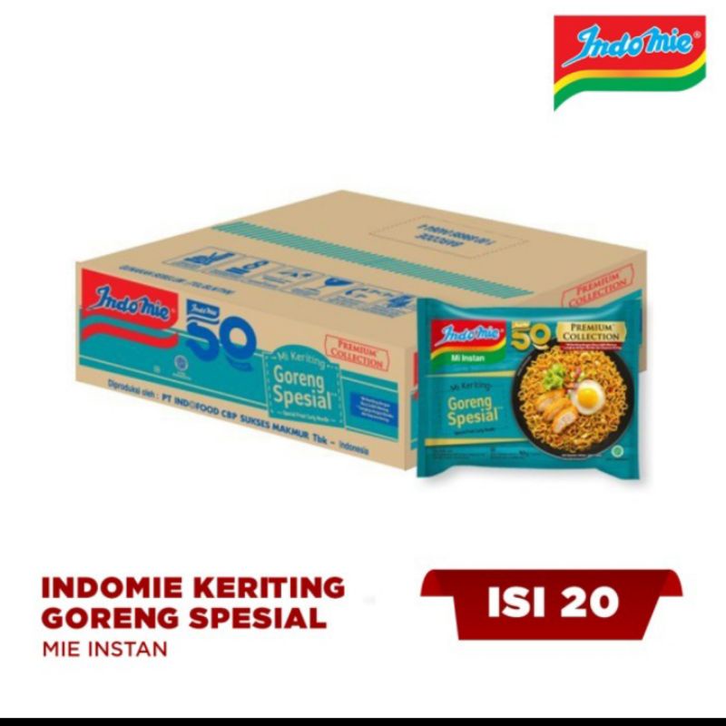 

Indomie keriting goreng special 1 Dus Isi 20 Pcs mie kenyal dan lembut