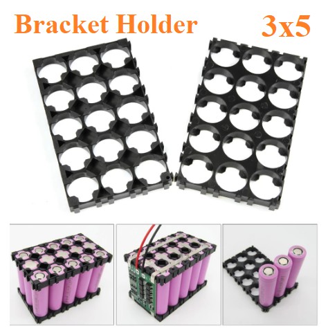 Bracket Braket Holder Baterai Batre 18650 3x5 5x3 Slot Dudukan Spacer Case Sambungan