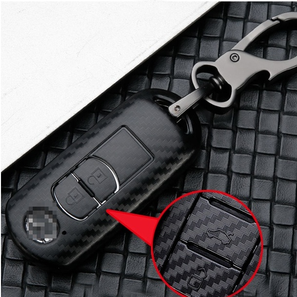 Case Kunci Mobil Bahan carbon fiber Untuk Mazda CX-5 CX-7 CX-3 CX-9 MX Mazda3 6