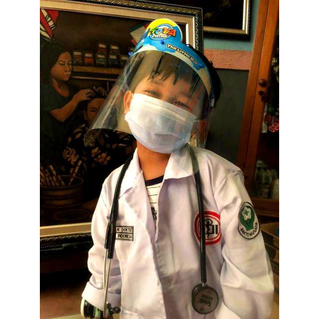Jas dokter anak perempuan lucu Jas dokter anak komplit logo idi bhakti husada dan logo dokter kecil