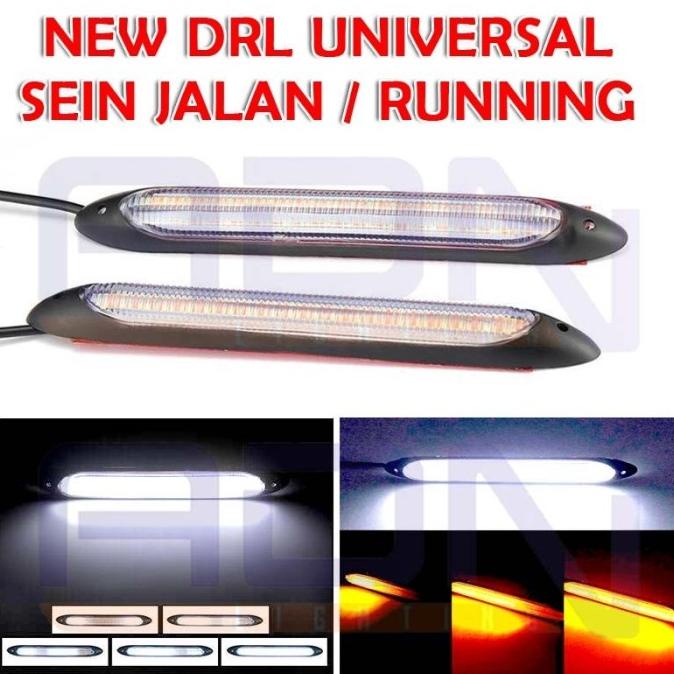 Lampu Led Drl Tempel Senja Running Sein Mobil Motor Universal