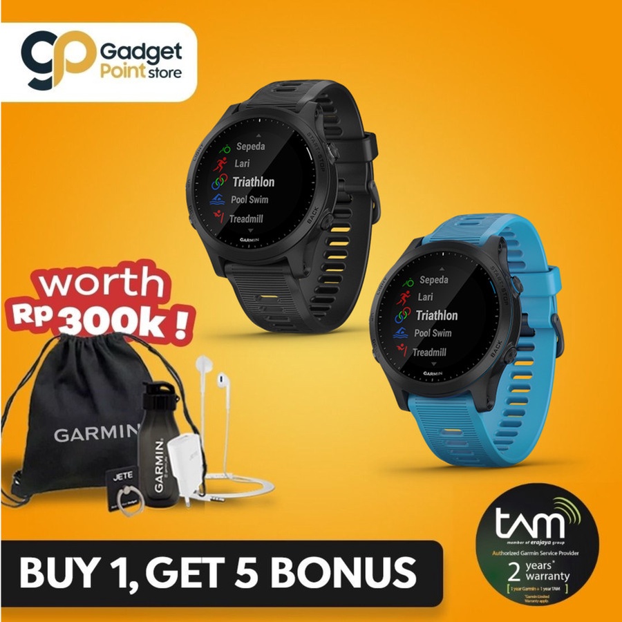 Garmin Sport Smart Watch Forerunner FR 945 FR945 Black | Blue - Garansi Resmi TAM 2 Tahun