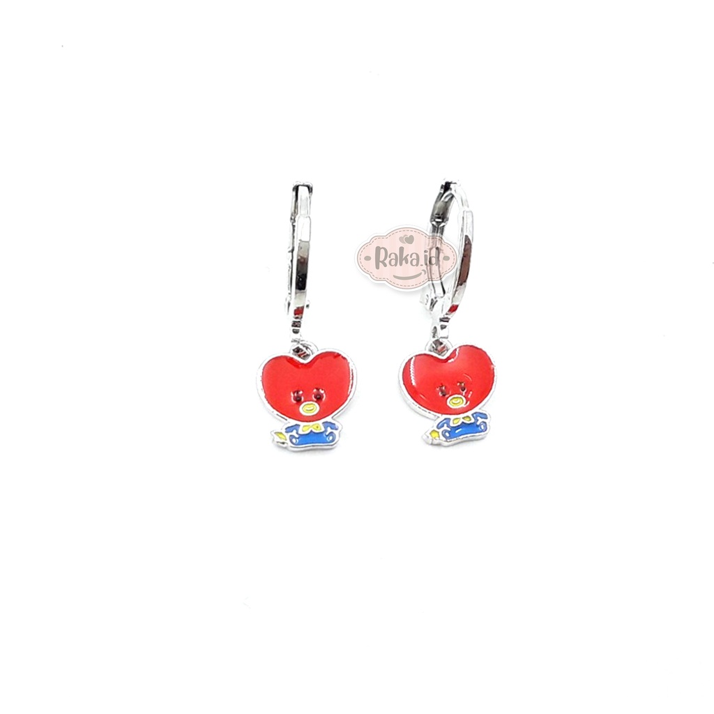 Anting Clip / Klip Tata BTS BT21 Perhiasan Aksesoris Wanita 759