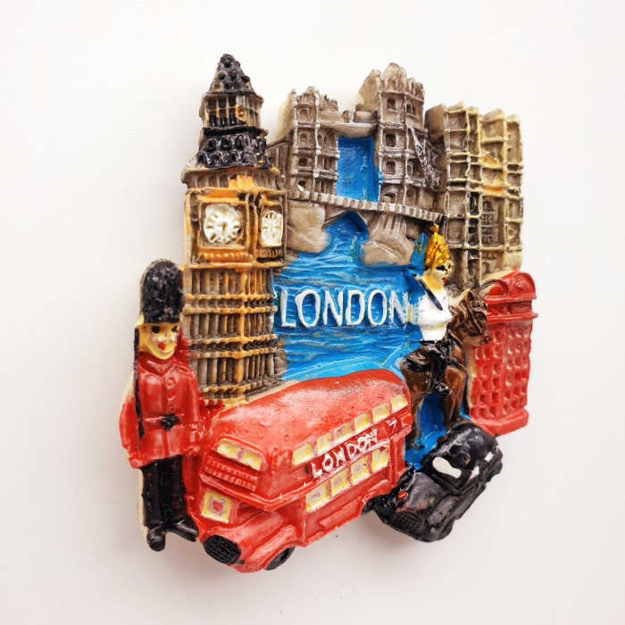 3D Fiber Souvenir Negara magnet Kulkas Tempelan kulkas London River