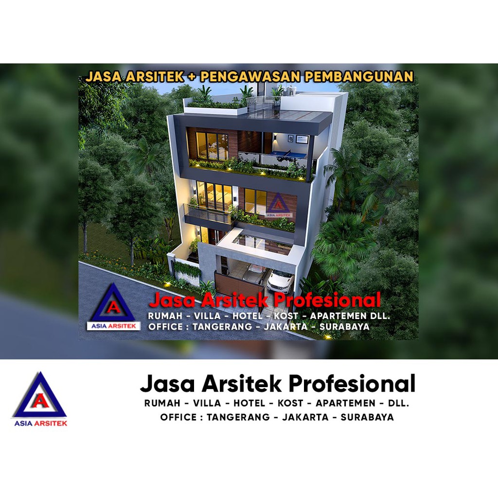Jasa Desain Arsitek Gambar Rumah Minimalis 3 Lantai Di Menteng Dalam Tebet Jakarta Selatan