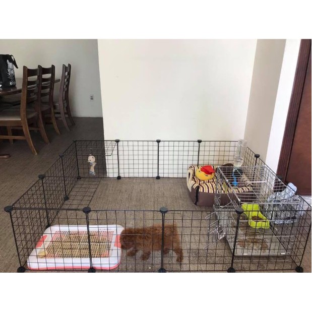 DIY Kandang Hewan Peliharaan / Kandang Kucing Hamster / Kandang Anjing Kandang Hamster Burung Pagar Besi DIY