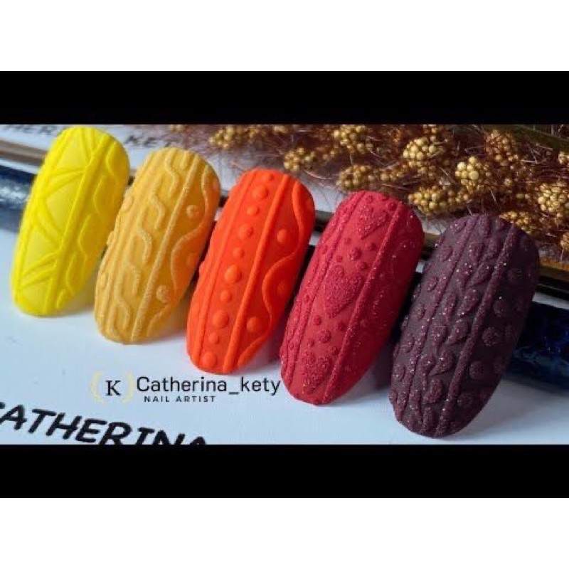 CHE GEL EMBOSSED NAIL GEL - SWEATER NAIL