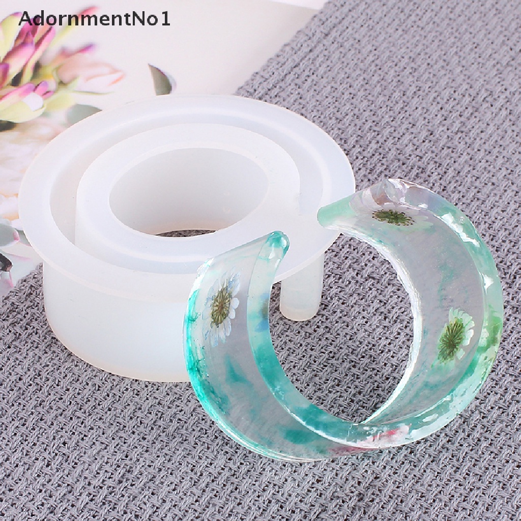 (AdornmentNo1) Cetakan Resin Bentuk Bulat Bahan Silikon Untuk Membuat Gelang / Perhiasan DIY