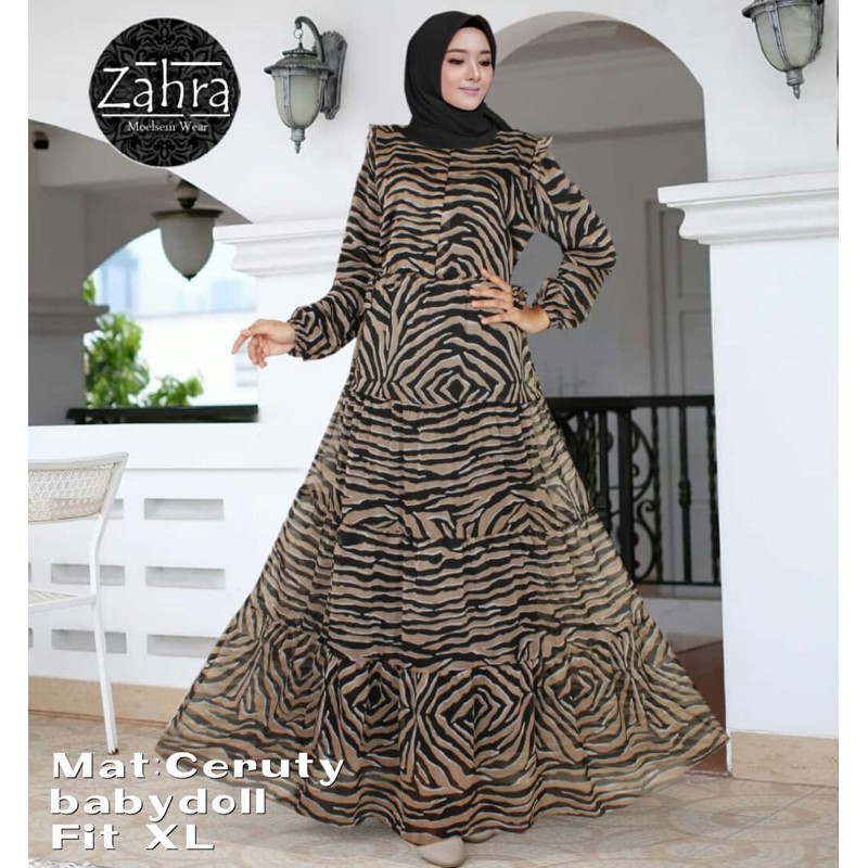 Dress ceruti motif zebra