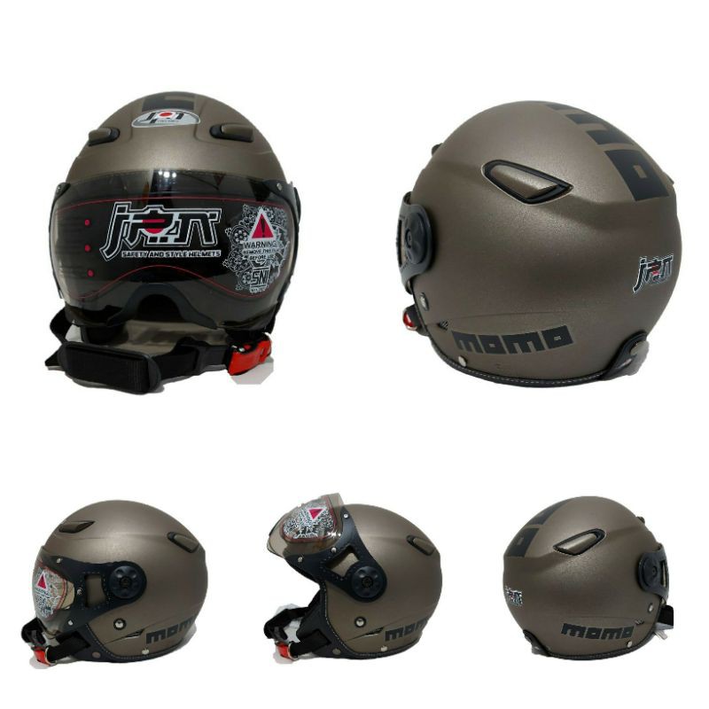 Helm jpn Retro MOMO pilot Granito Doff