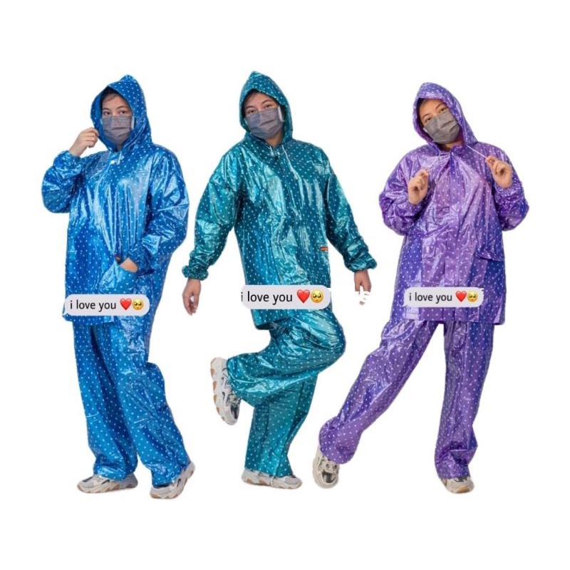 Jas Hujan Pria Dewasa Jas Hujan Wanita Polkadot Jas Hujan Jaket CelanaMantel Hujan