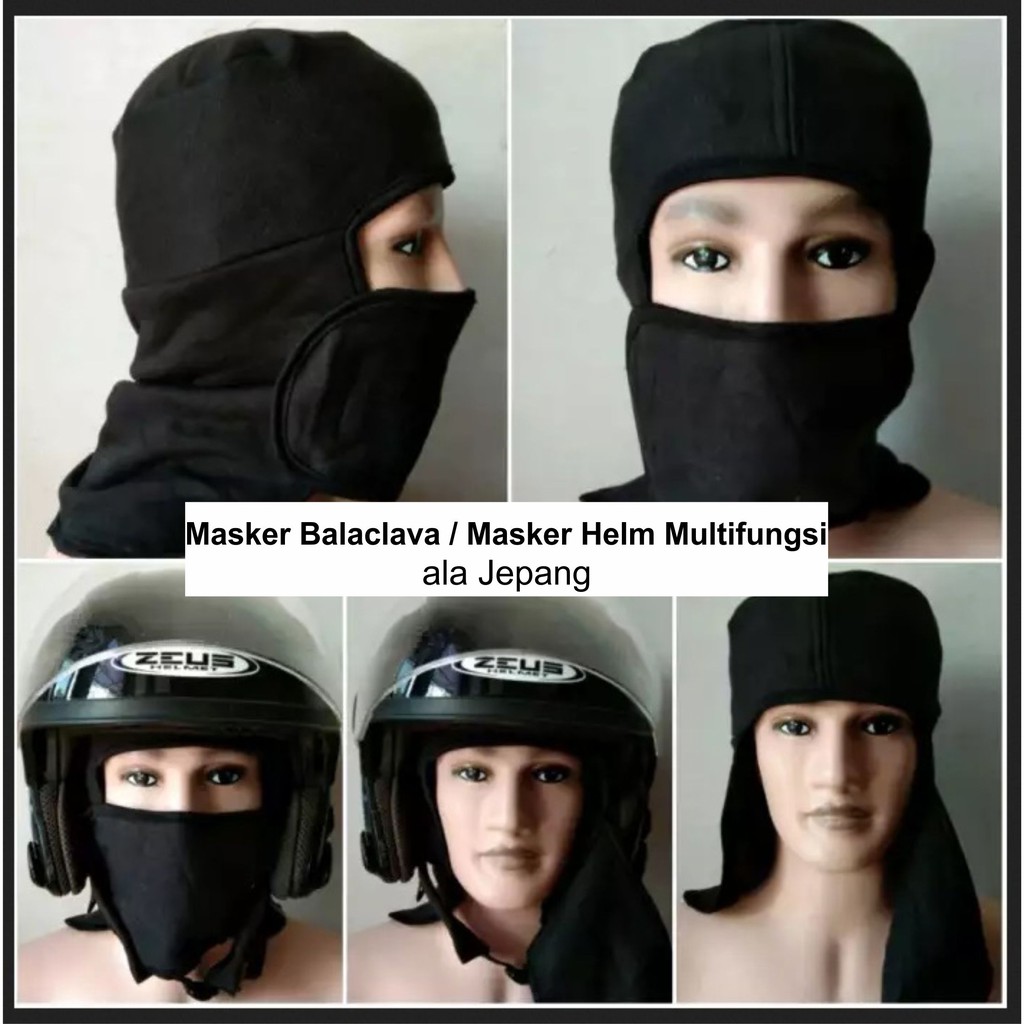 Masker Helm / Alas Helm / Masker Balaclava Kupluk Multifungsi ala Topi Jepang