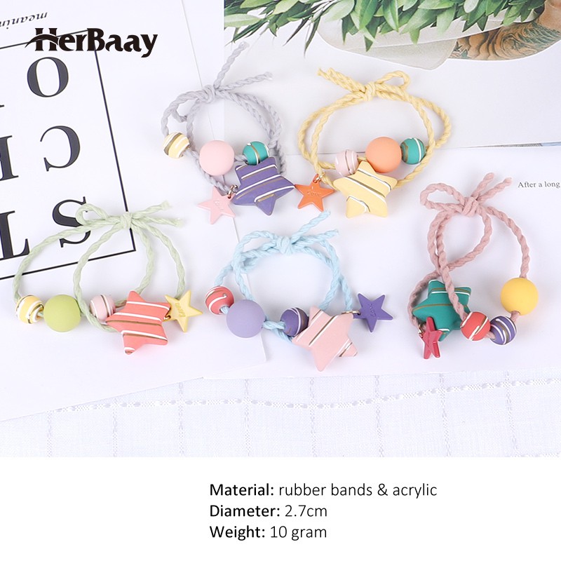

Herbaay Tali Ikatan Rambut Elastis Wanita Gadis Aksesoris Rambut Hairband Headbands untuk Gadis