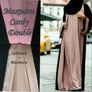  BAJU  MUSLIM ABAYA CARLY COMBINASI MAXMARA HITAM  COKLAT  