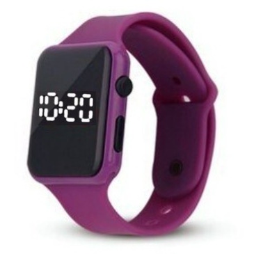 ✅COD MESIN JAPAN !! JAM TANGAN LED WANITA PRIA RUBBER DIGITAL WATCH MURAH BERKUALITAS JF037-Ungu (LED Putih)