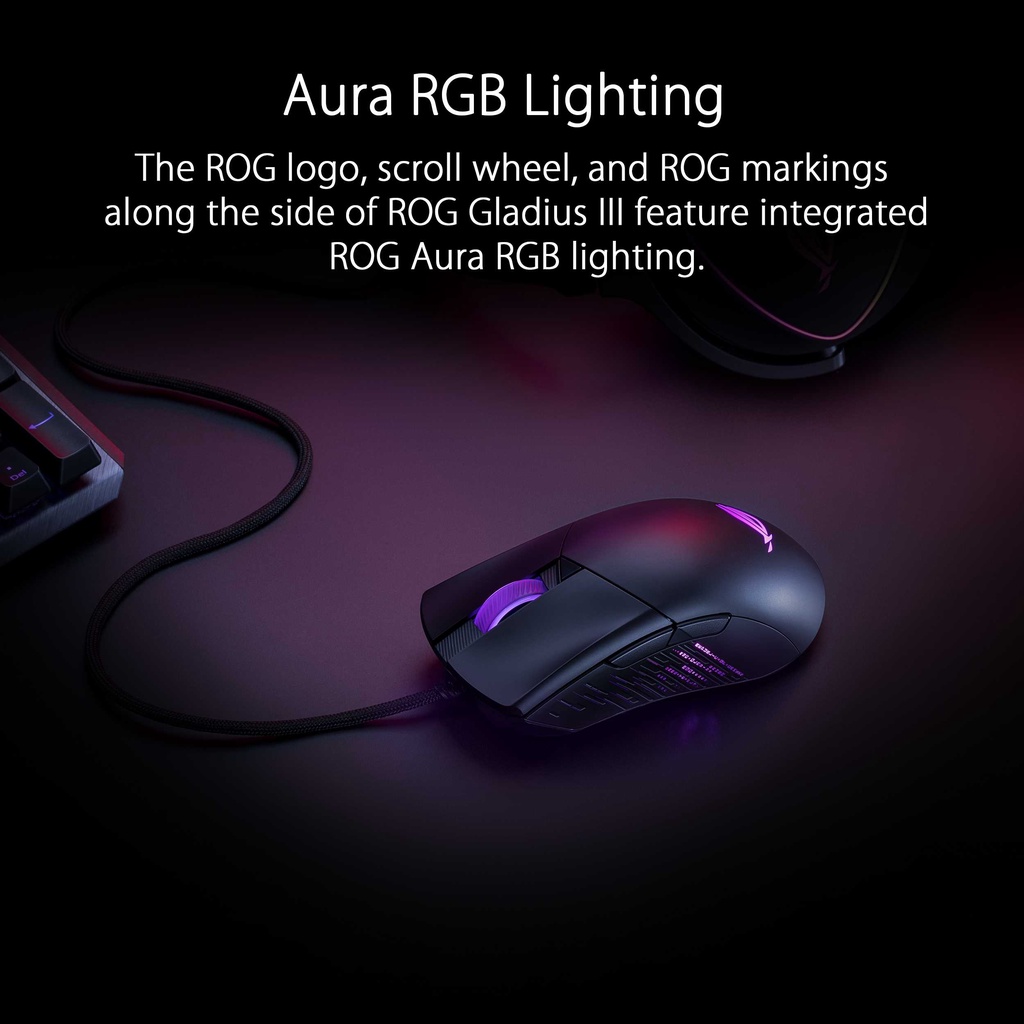 Mouse Gaming Asus ROG Gladius III RGB | Lightweight 19.000 DPI Gladius 3 P514