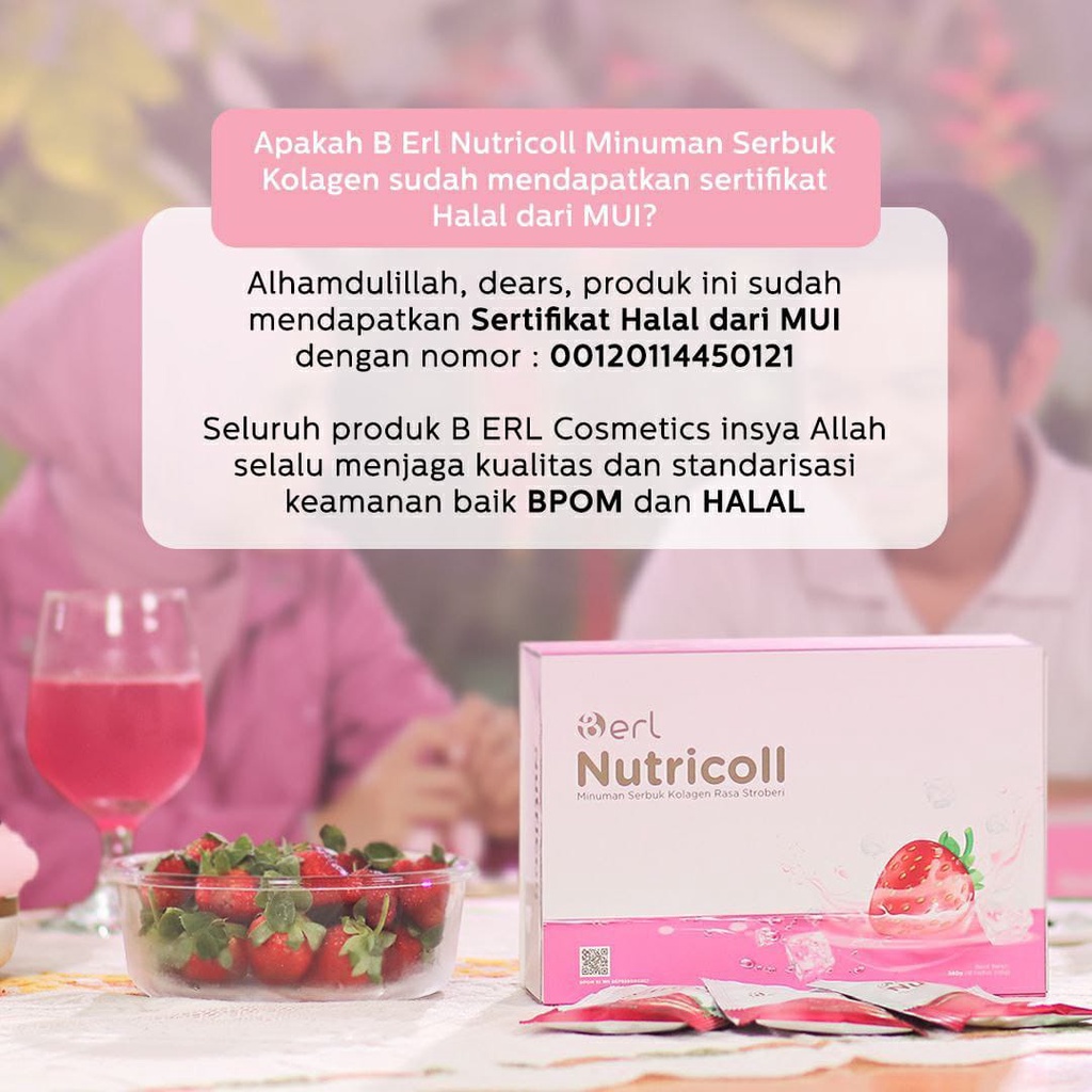 BERL NUTRICOLL MINUMAN SERBUK KOLAGEN RASA STROBERI