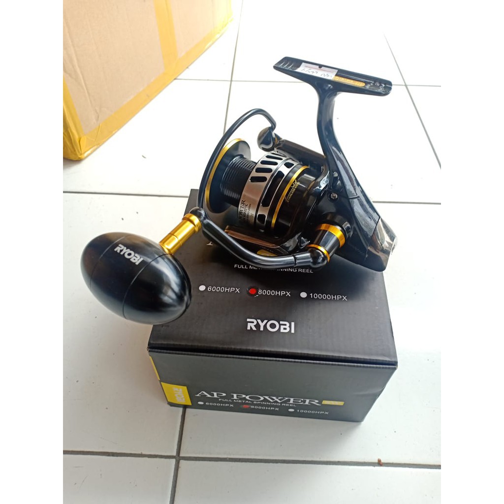 Reel Pancing Laut Ryobi Ap Power SW 6000 8000 Salt Water Series Body Metal Omah Pancing Shop