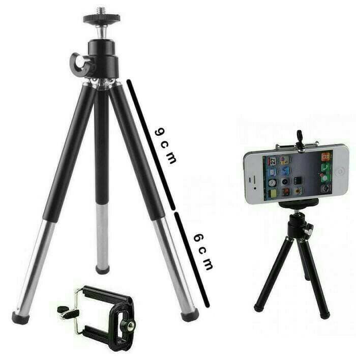 Tripod Mini + Holder U untuk Hp Handphone Universal Tongsis