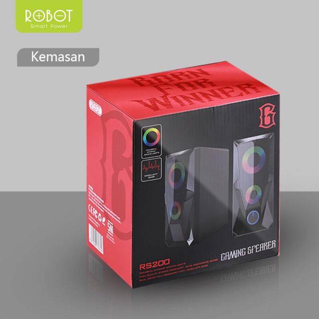 ROBOT Speaker USB RS200 Multimedia Portable Music Speaker Gaming - Garansi Resmi 1 Tahun