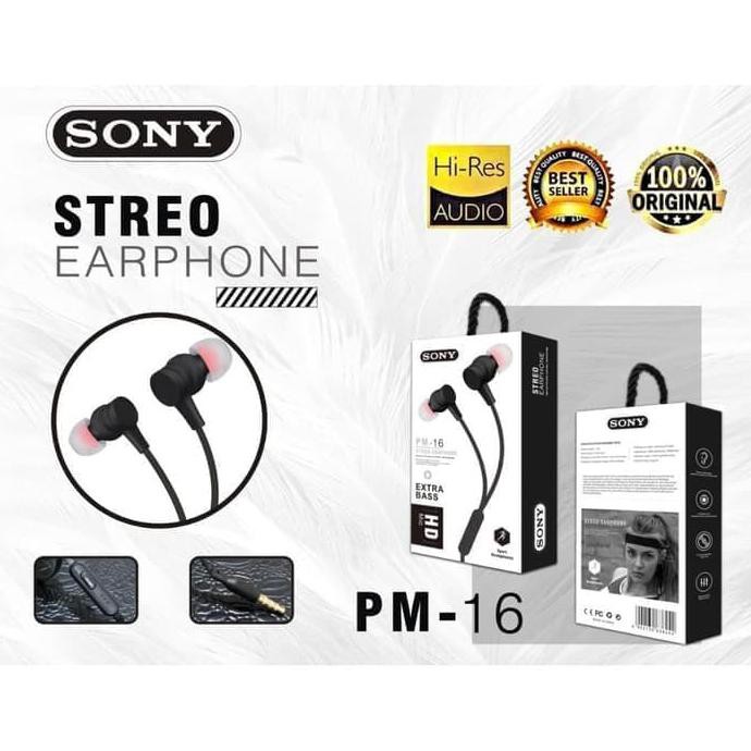 Terlaris HANSDFREE / HEADSET / EARPHONE SONY PM-16 Baru
