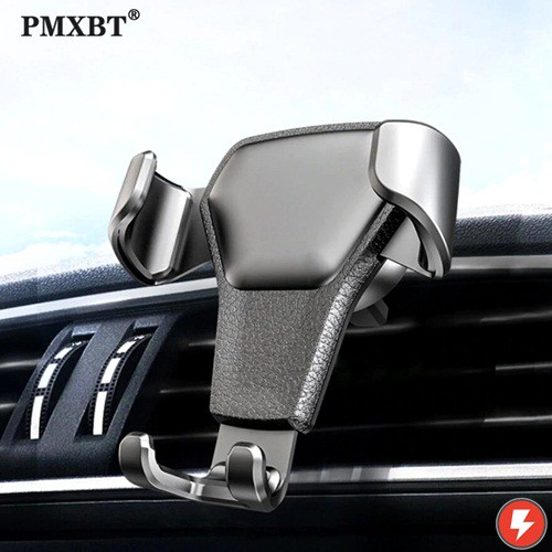 Flashmart Car Holder Smartphone Leather Gravity Bracket Air Vent