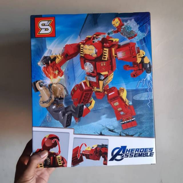 Lego Brick Hulkbuster Ironman - Mainan Figure Avengers Anak Edukatif