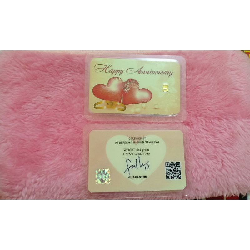 Emas mini  BIG GOLD 0,1 gram logam mulia 24 karat