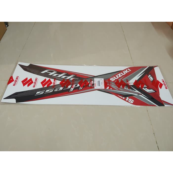 Striping Suzuki Address 2014 Hitam Merah Original SGP