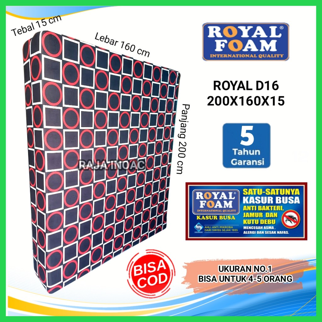 [200x160x15] Kasur Busa Royal No 2 Tebal 15 cm / Kasur Royal Foam Bergaransi / Kasur Murah Royal