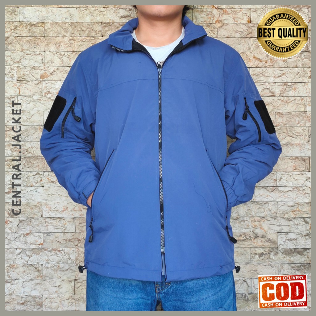 Jaket Pria Tactical TAD Waterproof - Jaket Outdoor High Quality - Jaket Velcro Logo