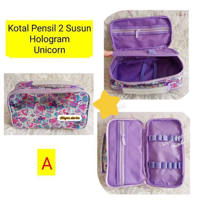 Kotak tempat pensil Hologram 2 Susun