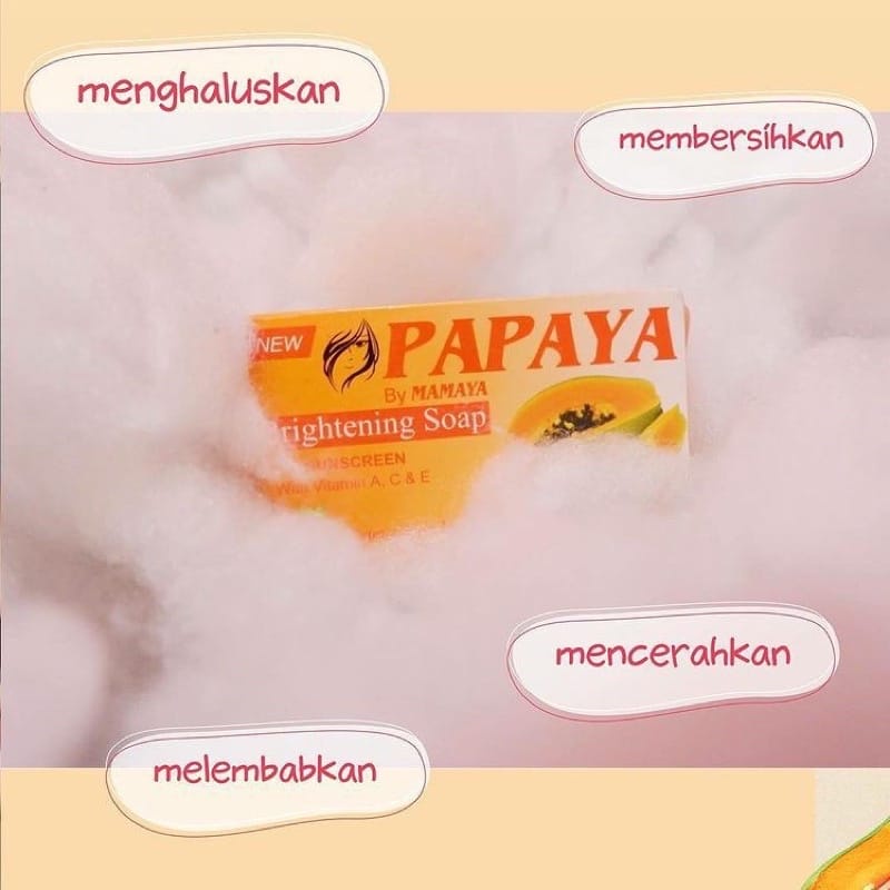 MAMAYA SABUN PEPAYA COLLA 135GR SOAP WAJAH / FACE CLEANSER KOSMETIK