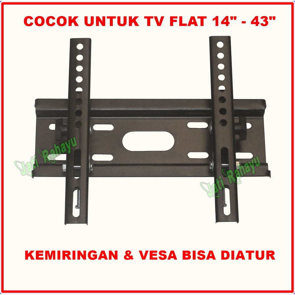 BRACKET TV LED LCD 14&quot; 15&quot; 17&quot; 19&quot; 21&quot; 24&quot; 27&quot; 29&quot; 32&quot; 43&quot; UNIVERSAL