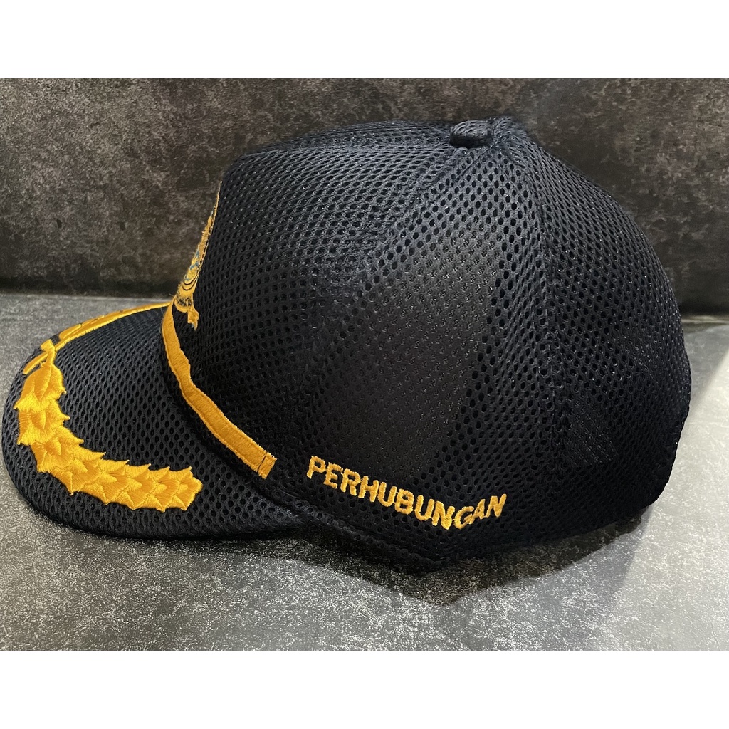 Topi Jaring Kemenhub Golongan 3 - Topi Jaring Perhubungan - Topi Jaring - Topi Dinas Perhubungan Padi Kapas List