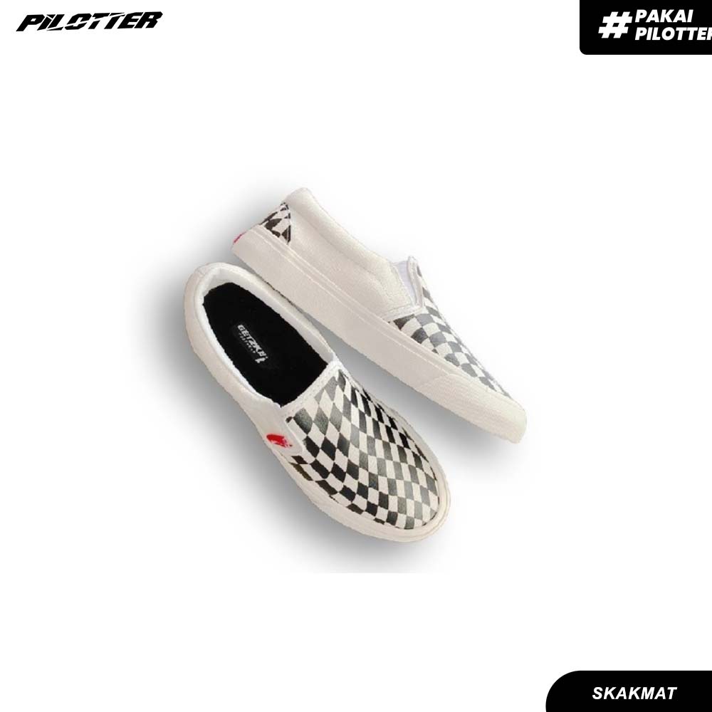 SEPATU SLIP ON GETZKE CHECKERBAORD ORIGINAL FREE STIKER SNEAKERS GETZKE ALBINO SEPATU SLIP ON GETZKE